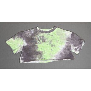 Xaio Ye Women’s Small Cropped T-Shirt Tie-Dye Short Sleeve Casual Streetwear